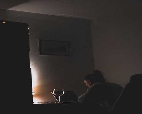 quiet evening at home after work